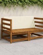 vidaXL Задна възглавница SOEST 100% полиестер Кремаво 120 x 20 x 40 cm