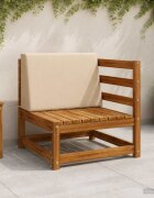 vidaXL Задна възглавница SOEST 100% полиестер Кремаво 60 x 20 x 40 cm