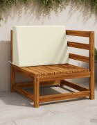 vidaXL Задна възглавница SOEST 100% полиестер Кремаво 60 x 20 x 40 cm