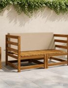 vidaXL Задна възглавница SOEST 100% полиестер Пясък 120 x 20 x 40 cm