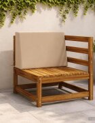 vidaXL Задна възглавница SOEST 100% полиестер Пясък 60 x 20 x 40 cm