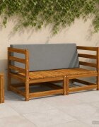 vidaXL Задна възглавница SOEST 100% полиестер Сиво 120 x 20 x 40 cm