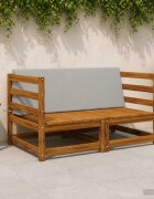 vidaXL Задна възглавница SOEST 100% полиестер Сиво 120 x 20 x 40 cm