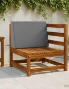 vidaXL Задна възглавница SOEST 100% полиестер Сиво 60 x 20 x 40 cm