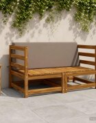 vidaXL Задна възглавница SOEST 100% полиестер Таупе 120 x 20 x 40 cm