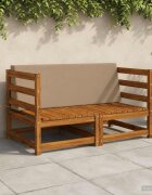 vidaXL Задна възглавница SOEST 100% полиестер Таупе 120 x 20 x 40 cm
