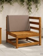 vidaXL Задна възглавница SOEST 100% полиестер Таупе 60 x 20 x 40 cm