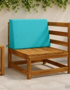 vidaXL Задна възглавница SOEST 100% полиестер Тюркоаз 60 x 20 x 40 cm