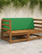 vidaXL Задна възглавница SOEST 100% полиестер Зелено 120 x 20 x 40 cm