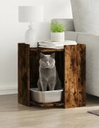 vidaXL Заграждение за котешка тоалетна 42x42x51 см инженерно дърво