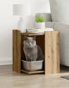 vidaXL Заграждение за котешка тоалетна 42x42x51 см инженерно дърво