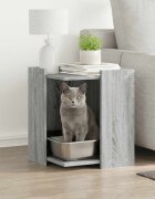 vidaXL Заграждение за котешка тоалетна 42x42x51 см инженерно дърво