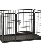 vidaXL Заграждение за малко кученце стомана 915x59x61 см