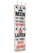 vidaXL Закачалка за дрехи с 6 куки 120х40 см "MEN LADIES"