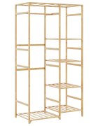vidaXL Закачалка за дрехи с рафтове 100x50x1845 см бамбук