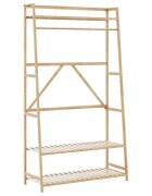 vidaXL Закачалка за дрехи с рафтове 110x40x180 см бамбук
