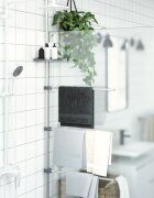 vidaXL Закачалка за кърпи 47x280 см алуминий