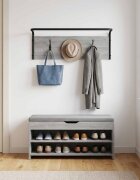 vidaXL Закачалка за палта 60 x 30 x 25 см Сив Сонома
