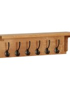 vidaXL Закачалка за палта 60x16x16 см дъбов масив