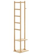 vidaXL Закачалка за палта с куки и рафтове 385x30x156 см бамбук