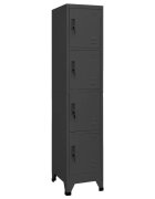 vidaXL Заключващ се шкаф антрацит 38x45x180 см стомана