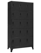 vidaXL Заключващ се шкаф антрацит 90x40x180 см стомана