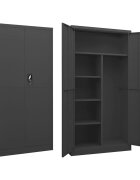 vidaXL Заключващ се шкаф антрацит 90x40x180 см стомана