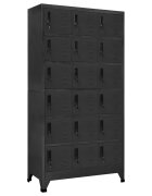 vidaXL Заключващ се шкаф антрацит 90x40x180 см стомана