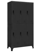 vidaXL Заключващ се шкаф антрацит 90x45x180 см стомана