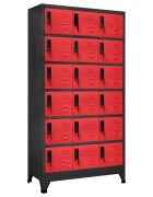 vidaXL Заключващ се шкаф антрацит и червено 90x40x180 см стомана