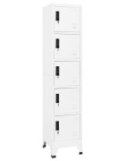 vidaXL Заключващ се шкаф бял 38x40x180 см стомана