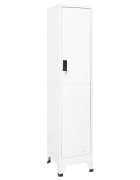 vidaXL Заключващ се шкаф бял 38x45x180 см стомана
