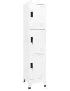 vidaXL Заключващ се шкаф бял 38x45x180 см стомана
