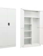 vidaXL Заключващ се шкаф бял 90x40x180 см стомана