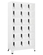 vidaXL Заключващ се шкаф бял 90x40x180 см стомана