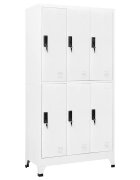vidaXL Заключващ се шкаф бял 90x45x180 см стомана