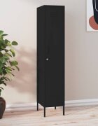 vidaXL Заключващ се шкаф черен 35x46x180 см стомана