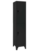 vidaXL Заключващ се шкаф черен 38x45x180 см стомана