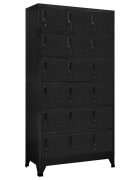 vidaXL Заключващ се шкаф черен 90x40x180 см стомана