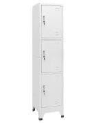 vidaXL Заключващ се шкаф с 3 отделения 38x45x180 cм