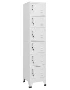vidaXL Заключващ се шкаф светлосив 38x40x180 см стомана