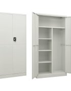 vidaXL Заключващ се шкаф светлосив 90x40x180 см стомана