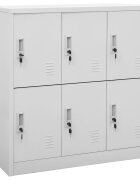 vidaXL Заключващ се шкаф светлосив 90x45x925 см стомана