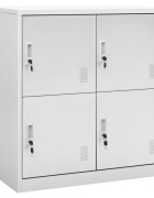 vidaXL Заключващ се шкаф светлосив 90x45x925 см стомана