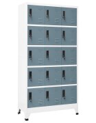 vidaXL Заключващ се шкаф светлосиво и тъмносиво 90x40x180 см стомана
