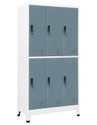 vidaXL Заключващ се шкаф светлосиво и тъмносиво 90x45x180 см стомана