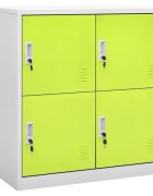 vidaXL Заключващ се шкаф светлосиво и зелено 90x45x925 см стомана