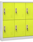 vidaXL Заключващ се шкаф светлосиво и зелено 90x45x925 см стомана