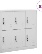 vidaXL Заключващи се шкафове 2 бр светлосиви 90x45x925 см стомана