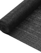 vidaXL Засенчваща мрежа черна 18x50 м HDPE 75 г/м²